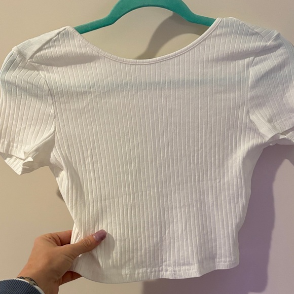 Sweaty Rocks White Ribbed Women's Crop NWT - Picture 5 of 5